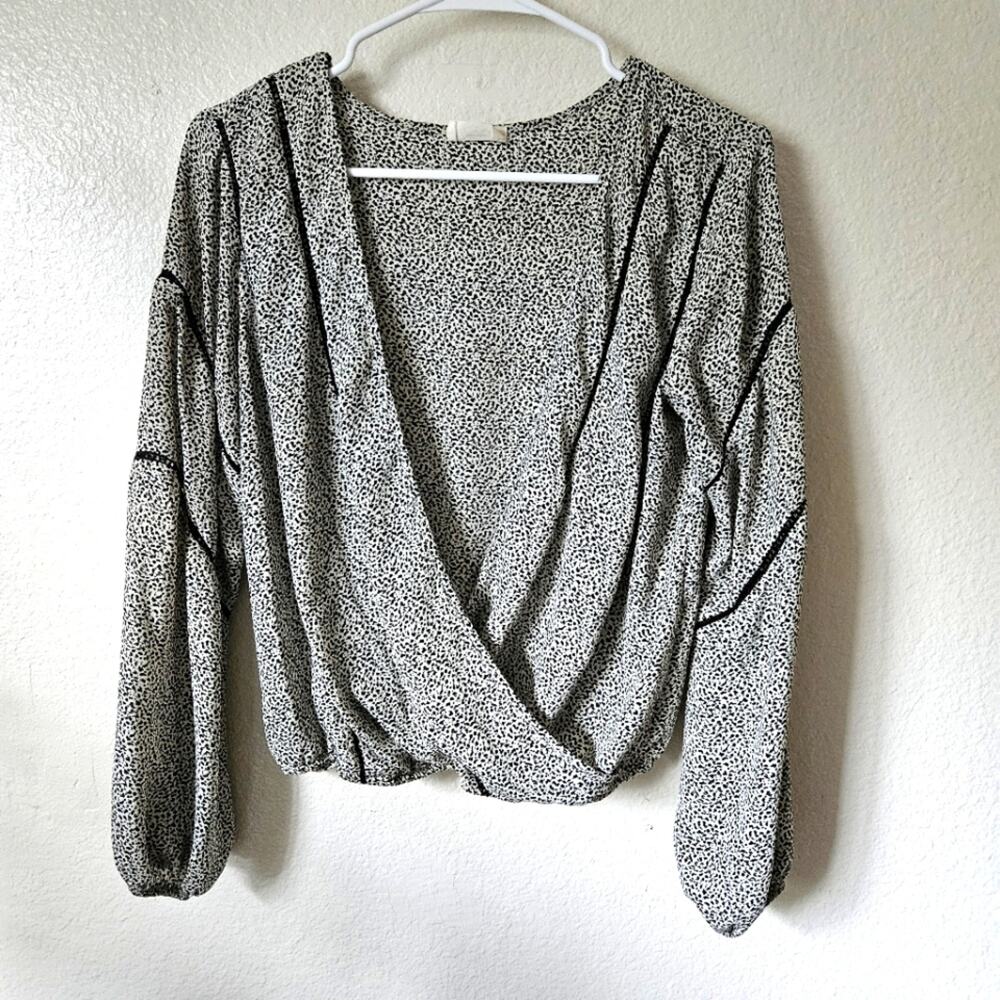 Sienna Sky Black and White Patterned Blouse
